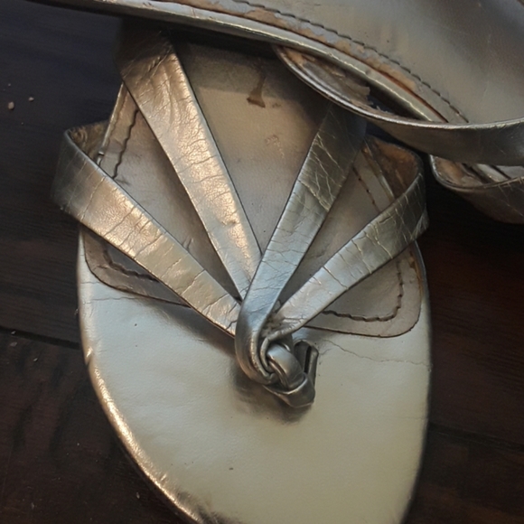 Steve Madden silver small heel sandals - Picture 6 of 7